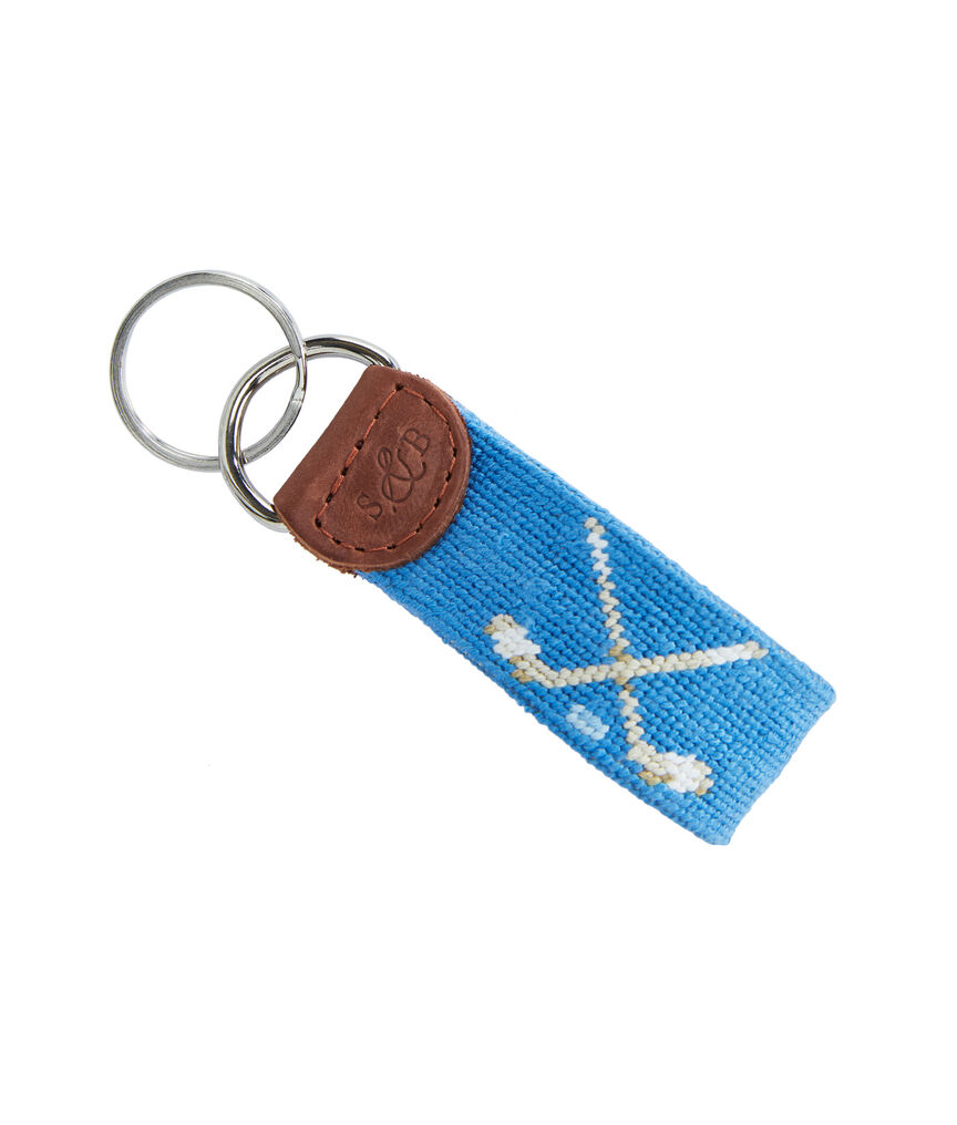 vineyard vines x Smathers & Branson Hockey Sticks Key Fob