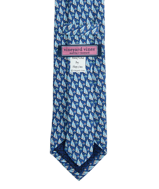 Sailboat With Buoy Printed Tie