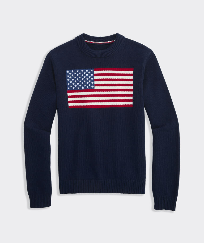 Boys' American Flag Crewneck