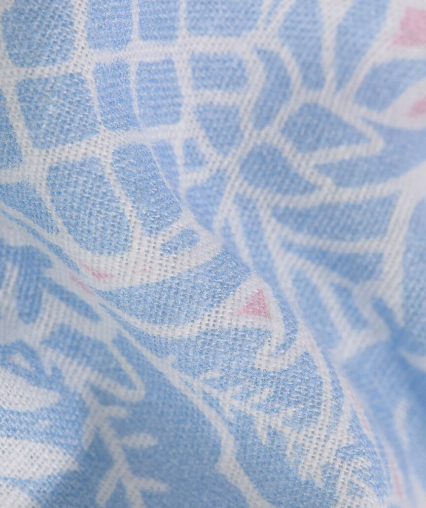 Tropical Pineapples Linen Blend Short-Sleeve Shirt