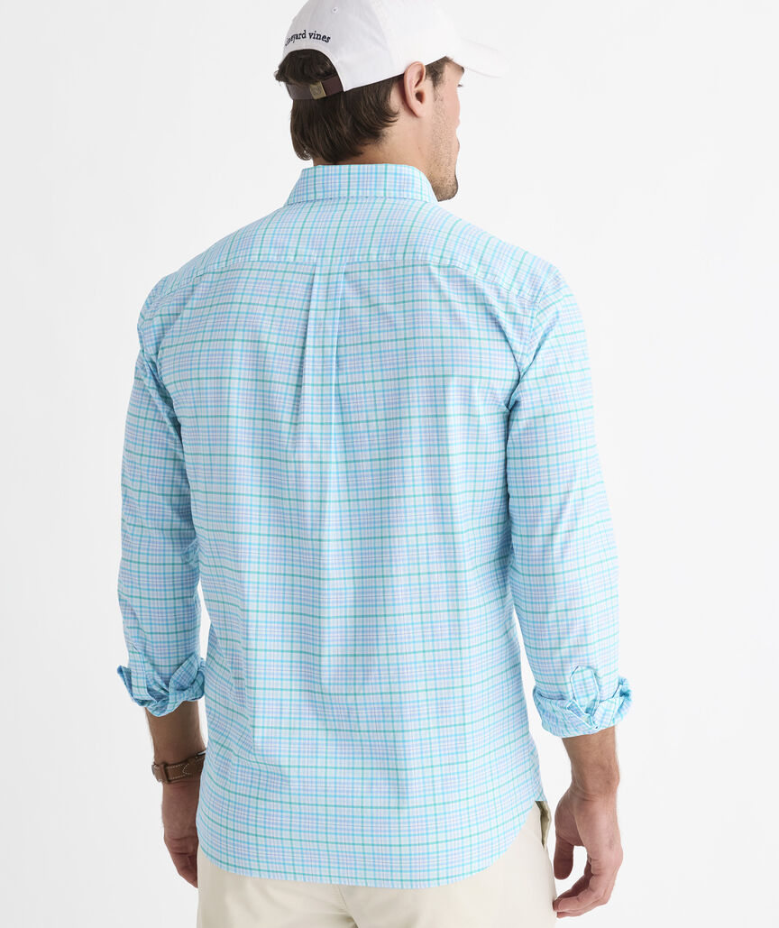 Performance Cotton Tiki Torch Plaid Shirt