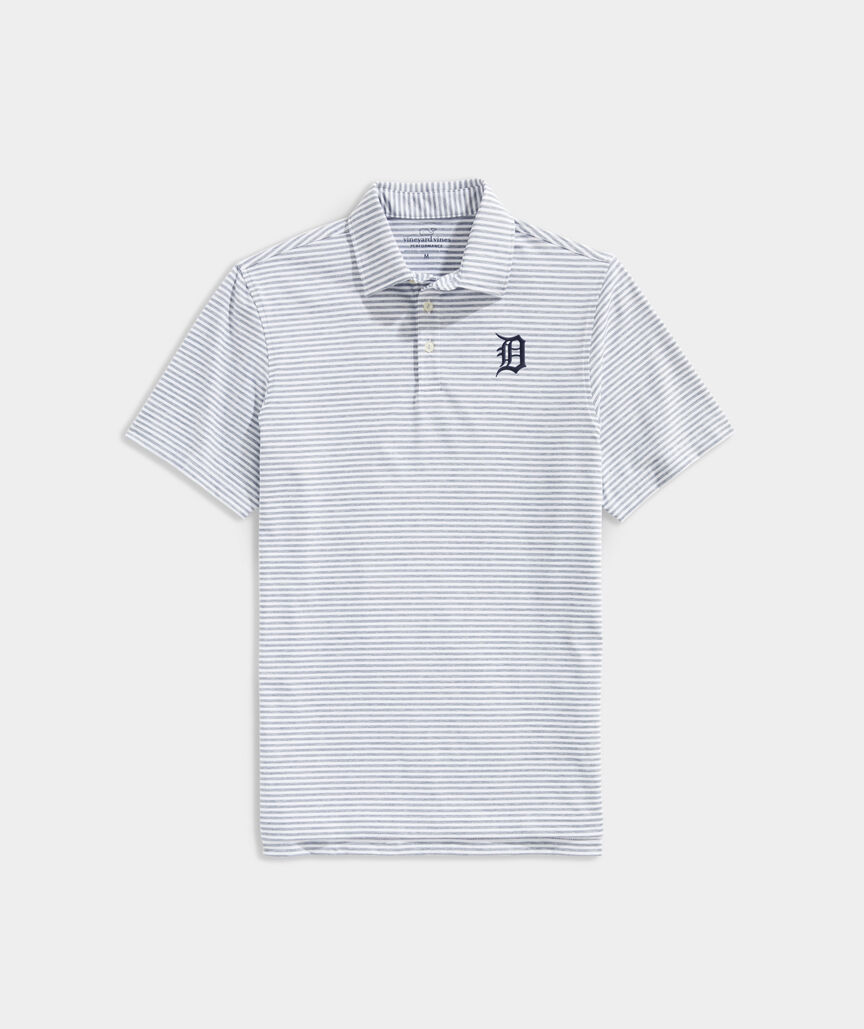 Detroit Tigers Winstead Stripe Sankaty Polo