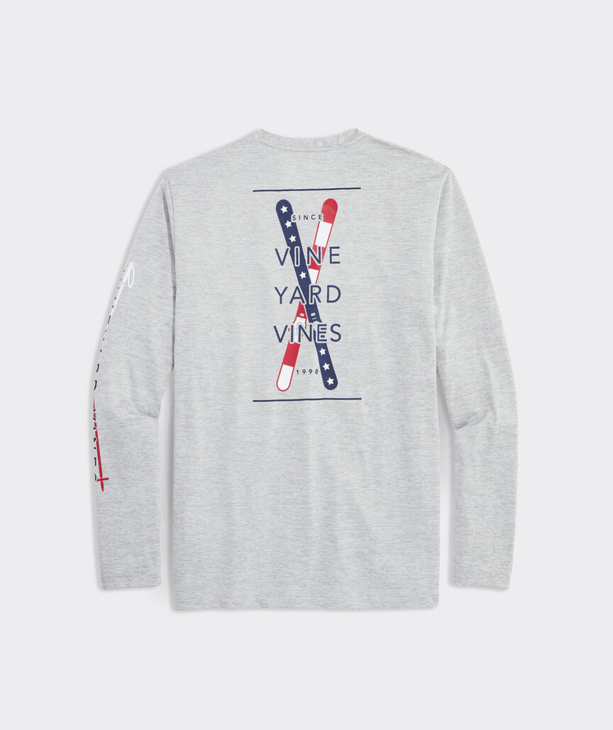 Crossed Skis Long-Sleeve Harbor Performance Tee