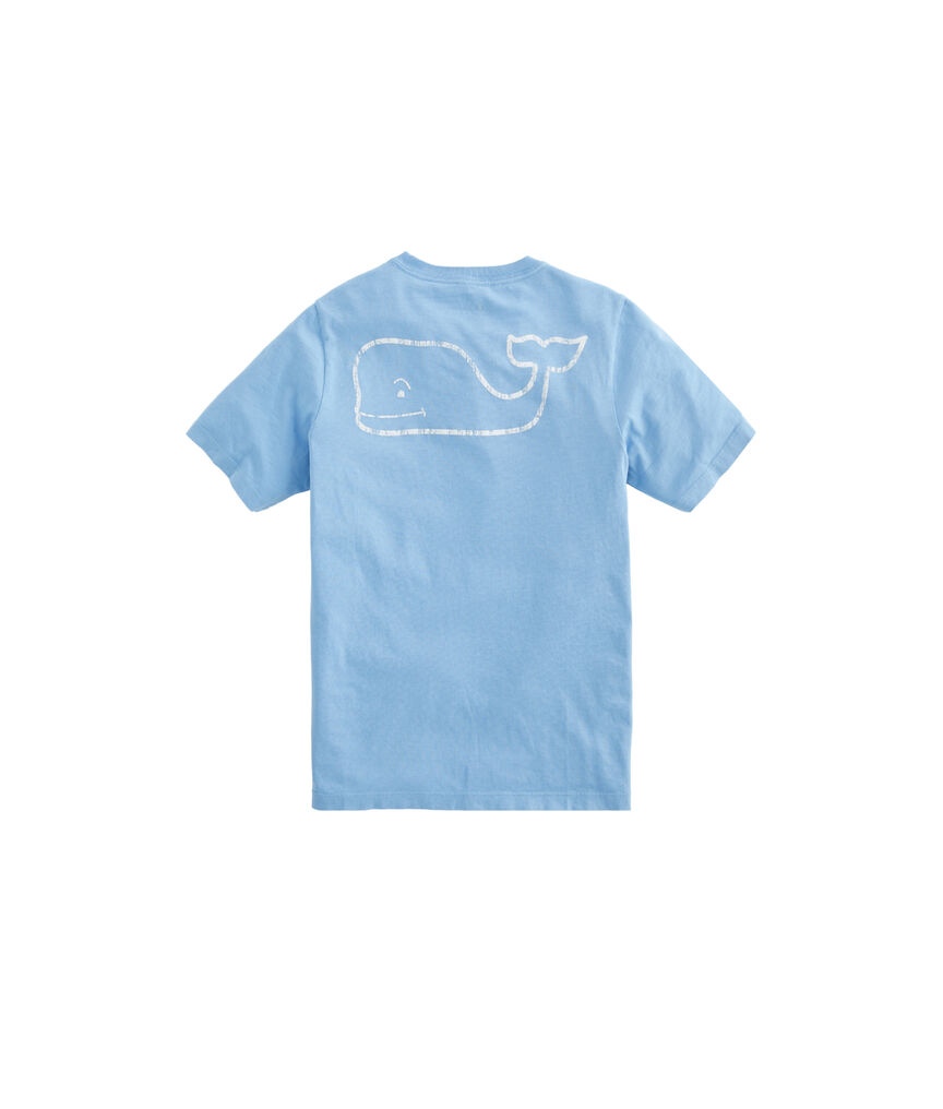 Boys Garment-Dyed Vintage Whale Short-Sleeve Pocket Tee