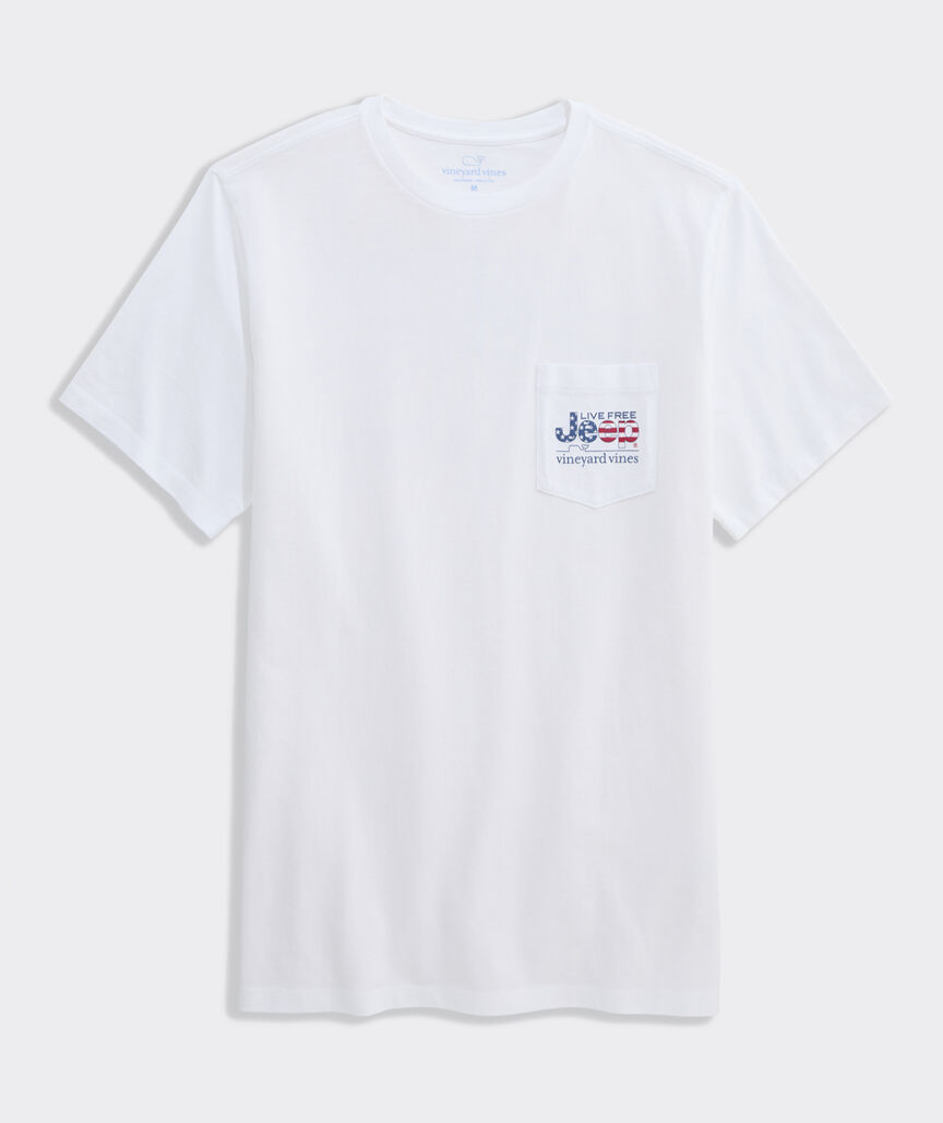 Jeep Collection Live Free Short-Sleeve Pocket Tee