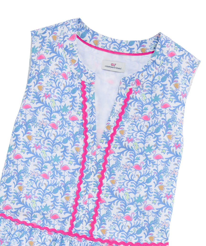 OUTLET Women's Watercolor Otomi Tiered Dress