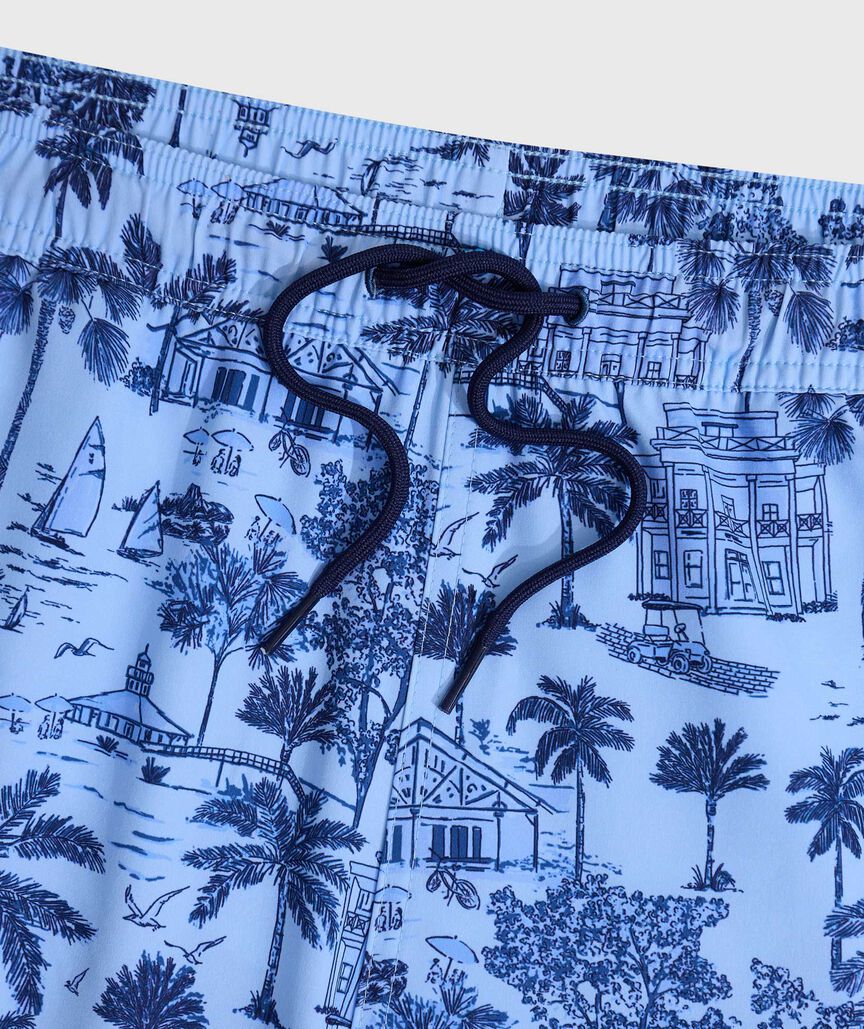 OUTLET 7 Inch Gasparilla Scene Chappy Swim Trunks