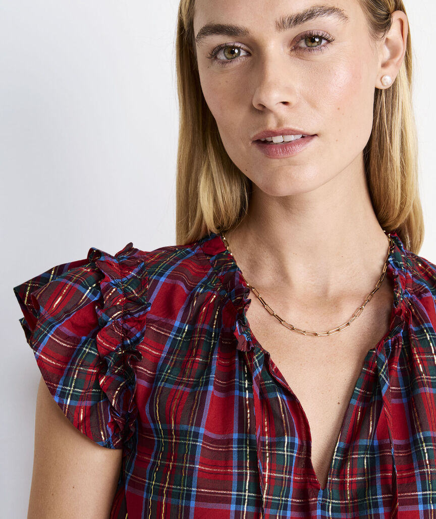 Adare Ruffle Popover Top