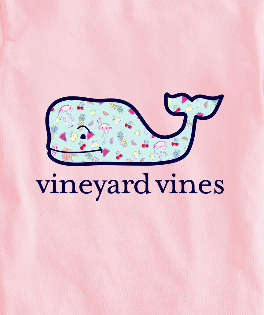 OUTLET Girls' Fruit & Flamingos Whale Short-Sleeve Pocket Tee