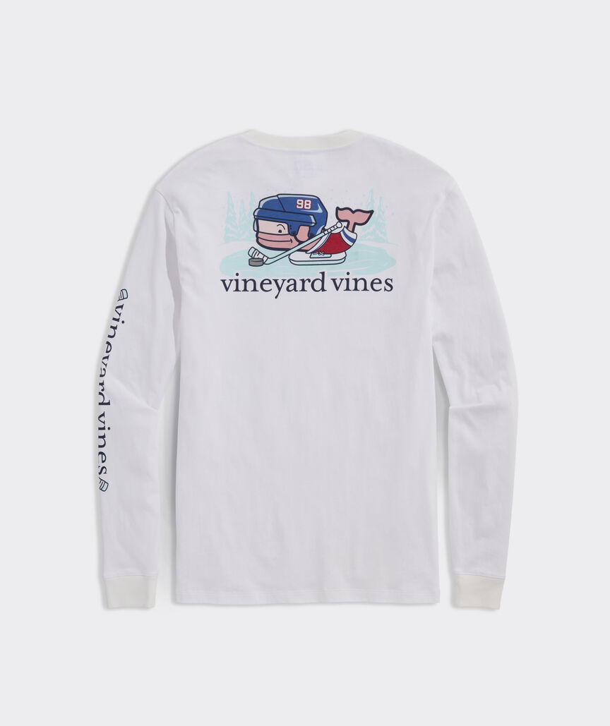 Pond Hockey Whale Long-Sleeve Pocket Tee