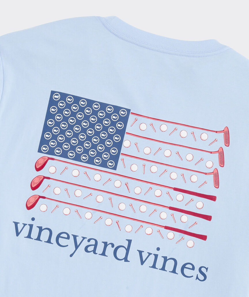 Americana Golf Clubs Flag Short-Sleeve Pocket Tee