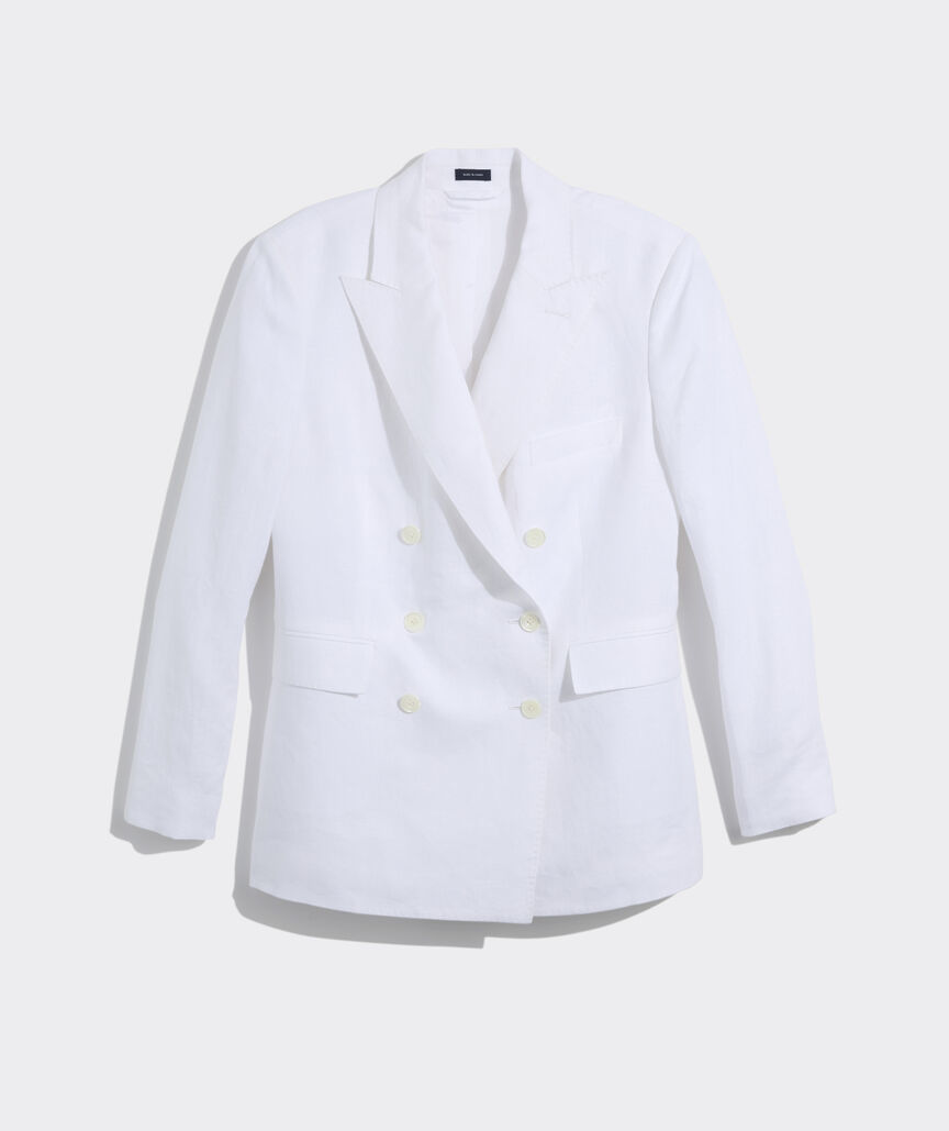 Double-Breasted Linen Jacket