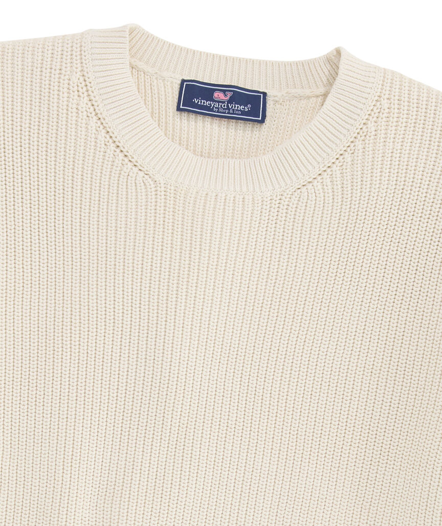 OUTLET Washed Fisherman Crewneck Sweater