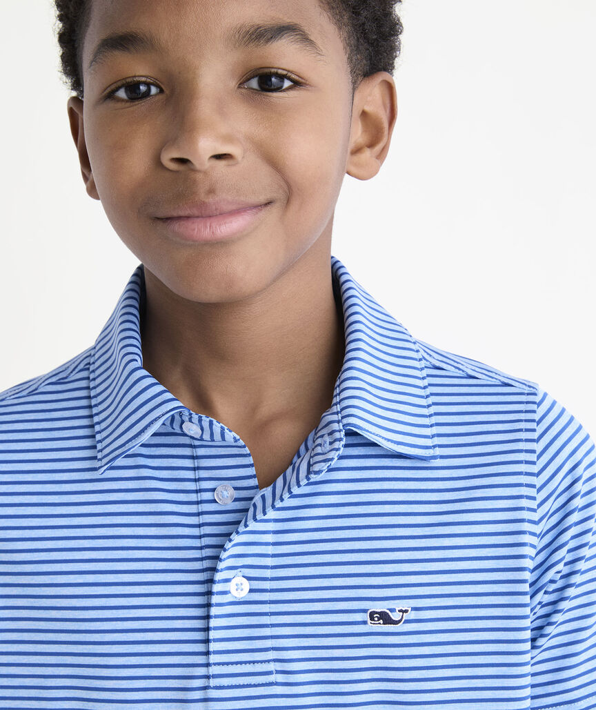 Boys' Performance Bradley Stripe Sankaty Polo