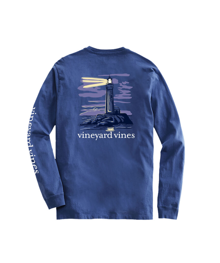 OUTLET Lighthouse At Dusk Long-Sleeve Pocket Tee