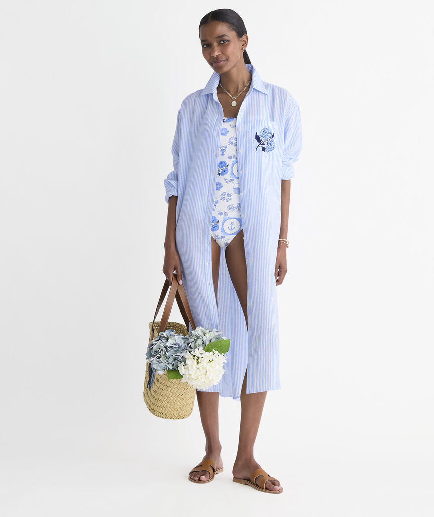 Birdie Linen Midi Cover-Up