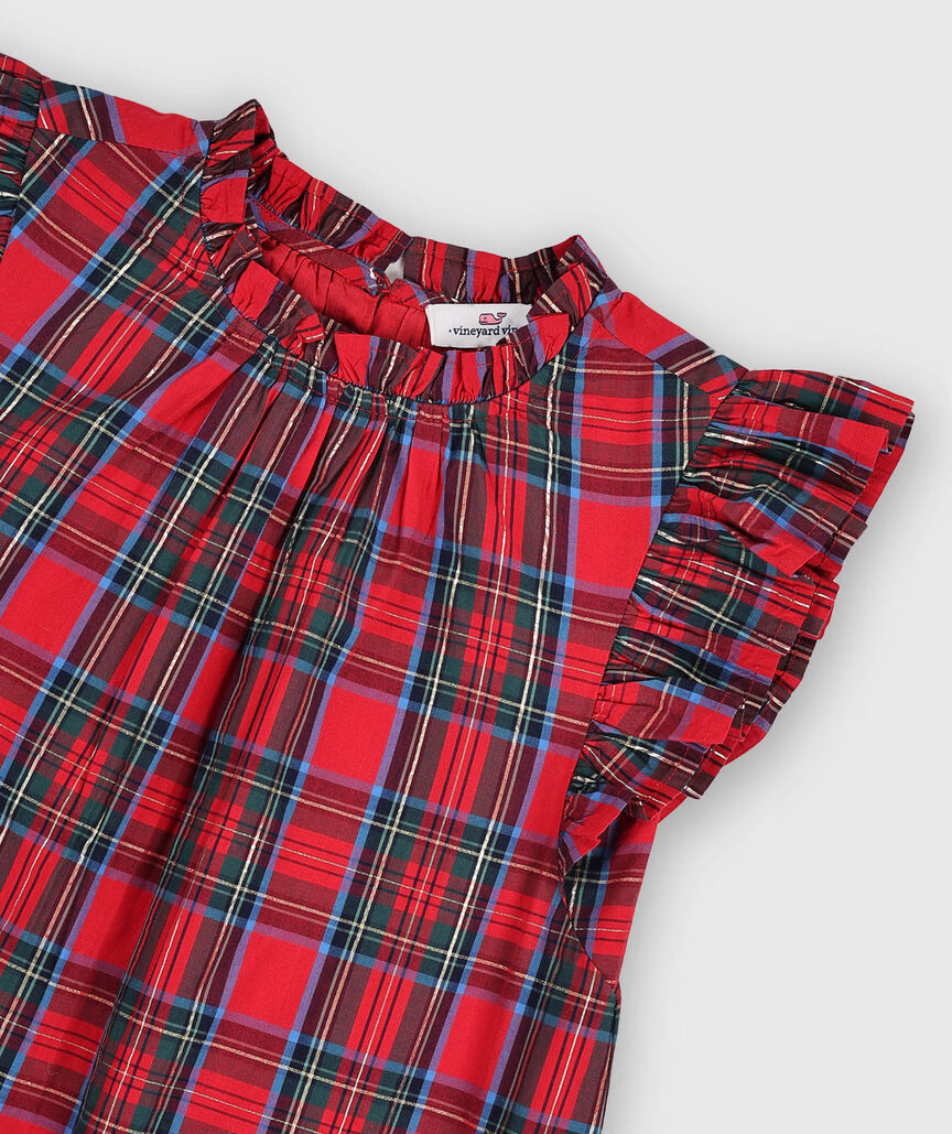 OUTLET Girls' Tartan Ruffle Dress