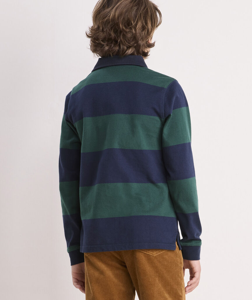 Boys' Striped Cotton Rugby Shirt