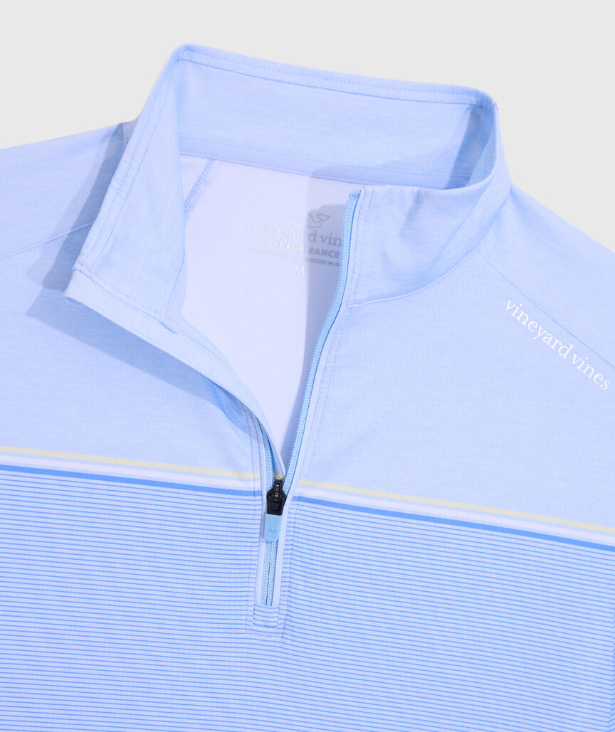 OUTLET Striped Performance Half-Zip