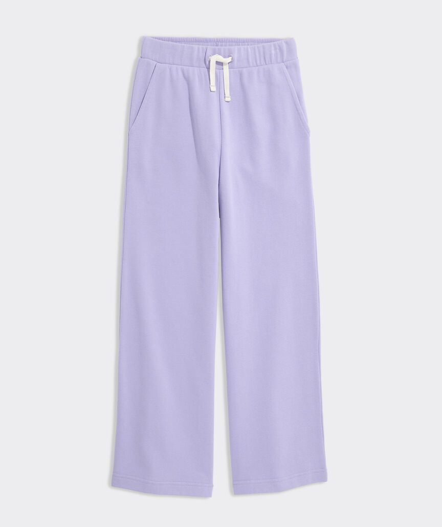 Girls' French Terry Wide Leg Sweatpant