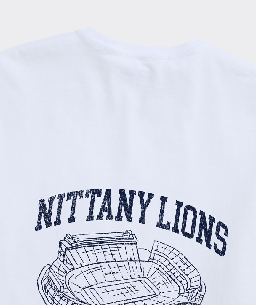 Penn State University Stadium View Long-Sleeve Pocket Tee