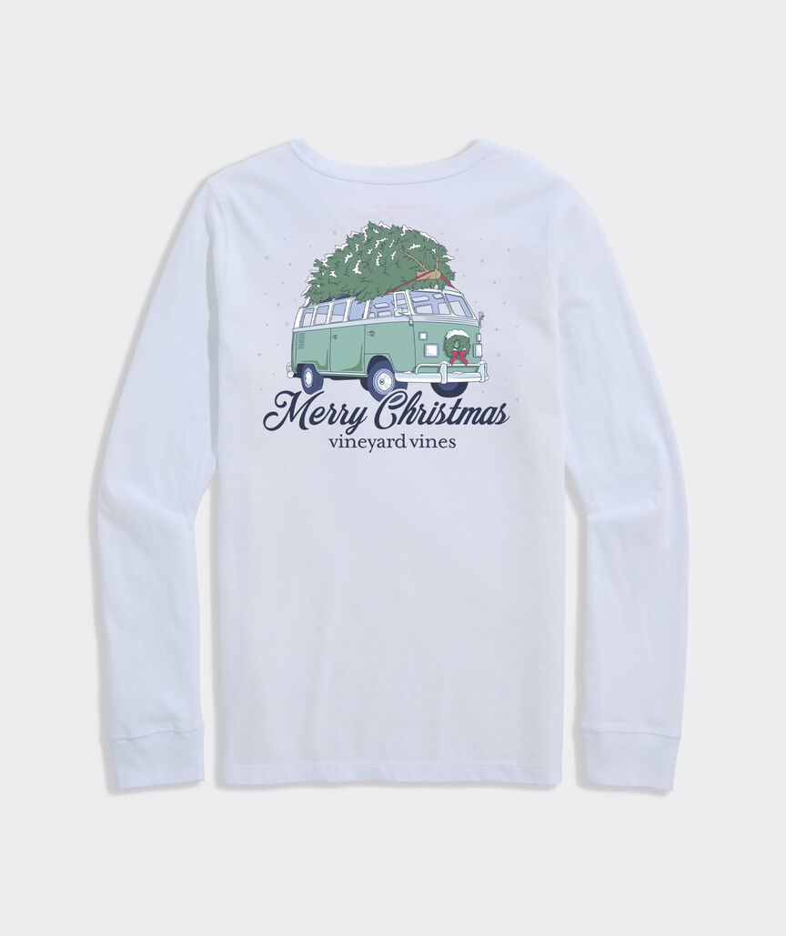 Boys' Retro Van & Tree Long-Sleeve Pocket Tee