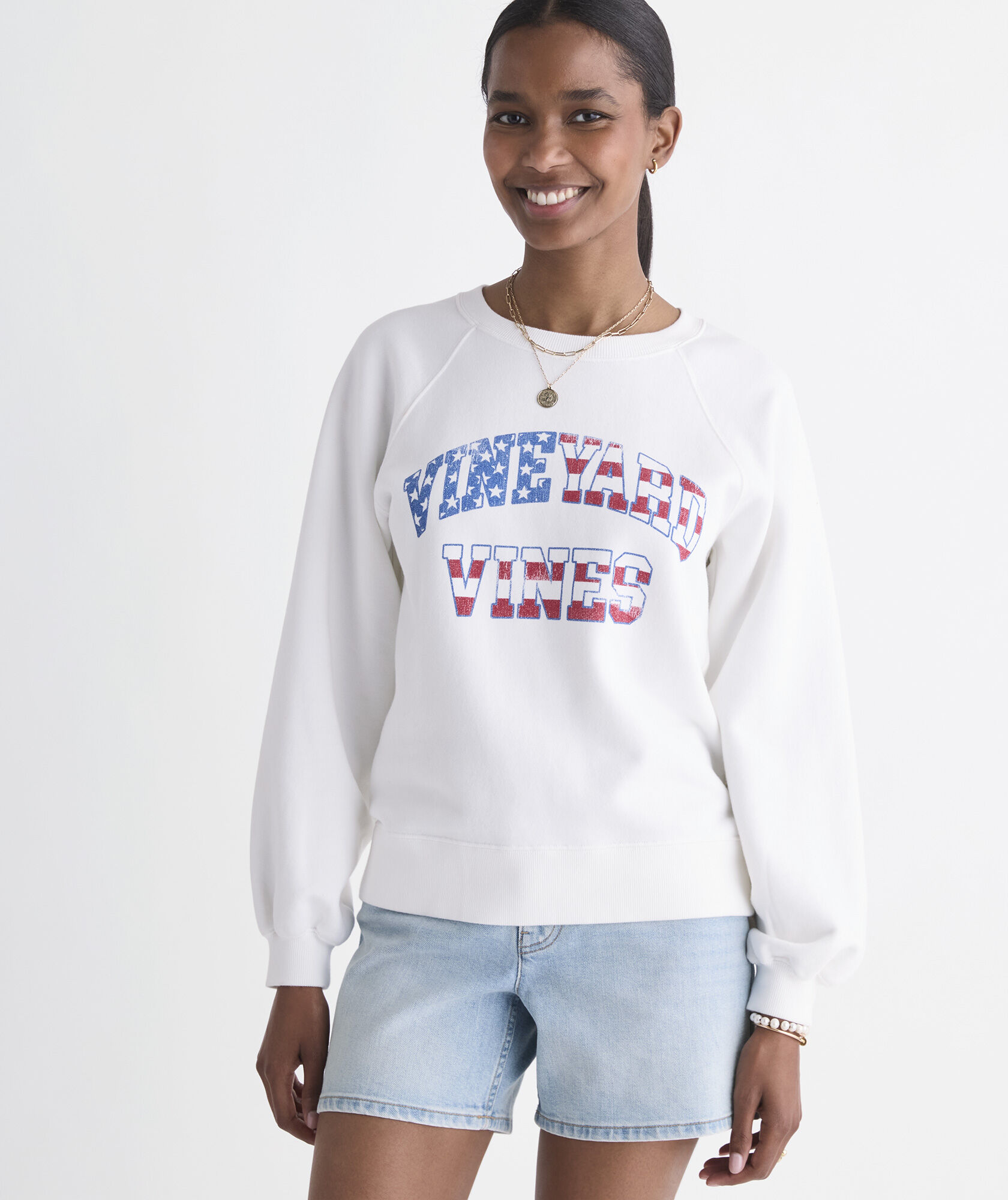 Surf Terry USA Varsity Text Sweatshirt