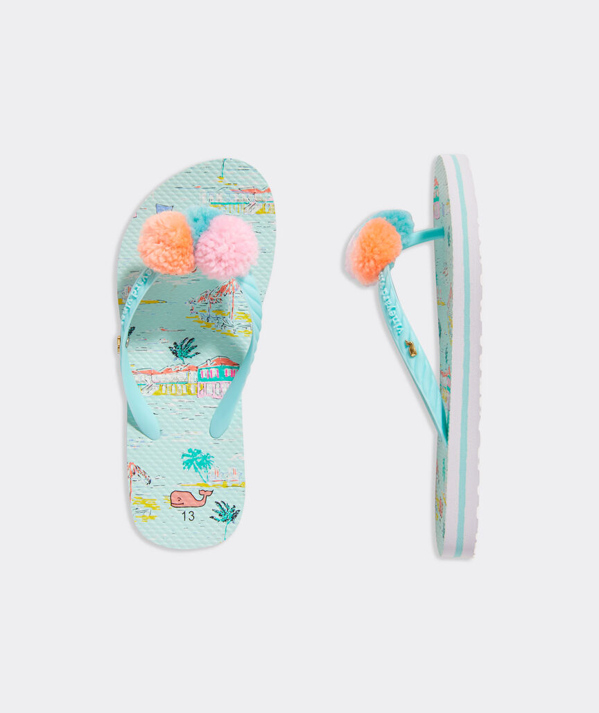Scenic Printed Flip-Flops