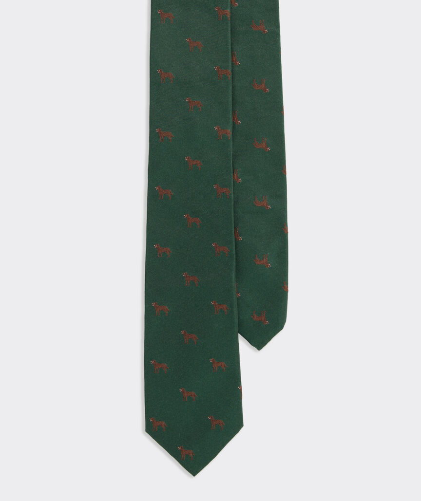 Chocolate Lab Kennedy Silk Tie