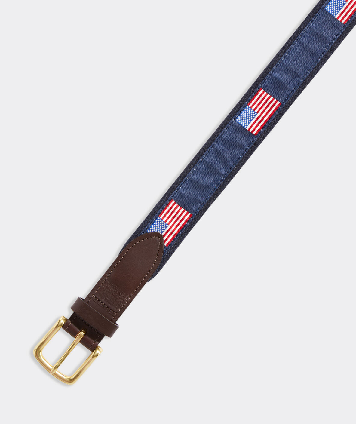 Men's Club Belts New American Flags Canvas Belt Vineyard Vines