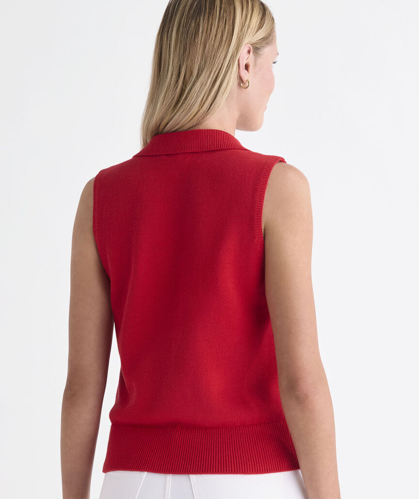 Katie Cotton Polo Sweater Tank