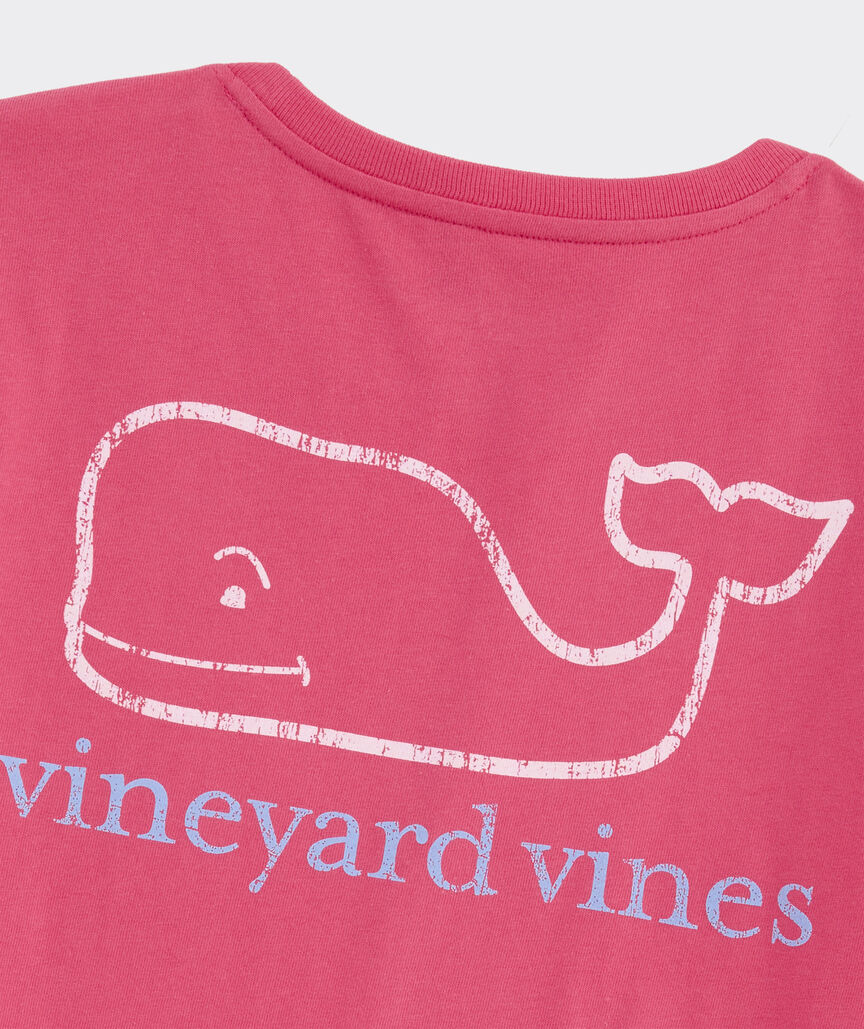 Women's Two-Toned Vintage Whale Short-Sleeve Pocket Tee