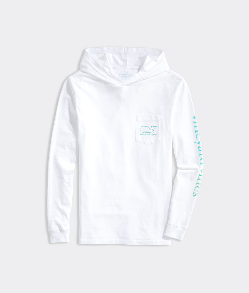 Burgee Whale Hoodie Long-Sleeve Pocket Tee