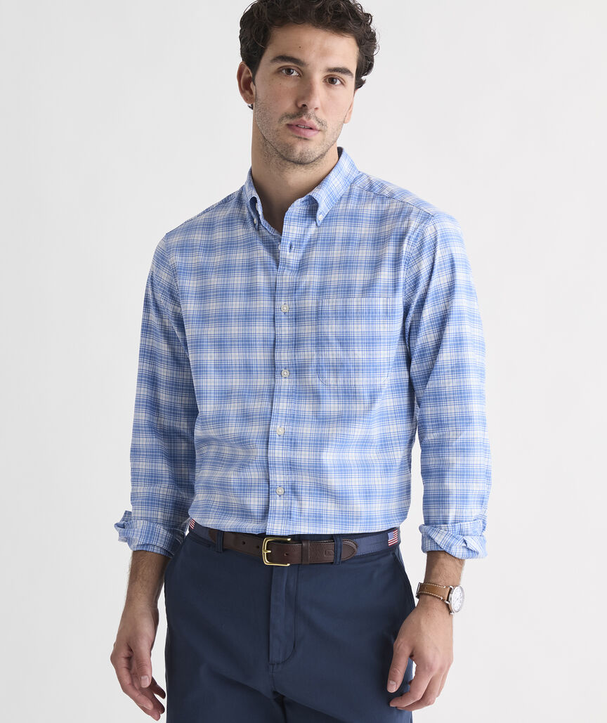 Performance Cotton Swizzle Stick Plaid Shirt
