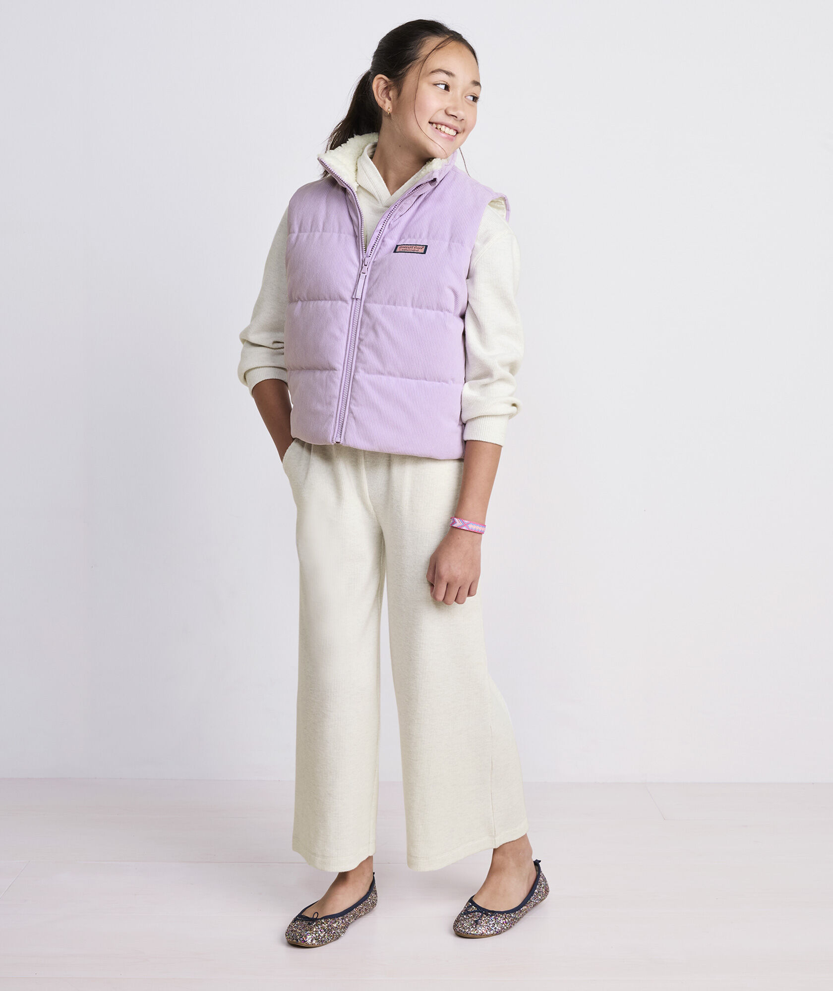 Girls' Corduroy Puffer Vest