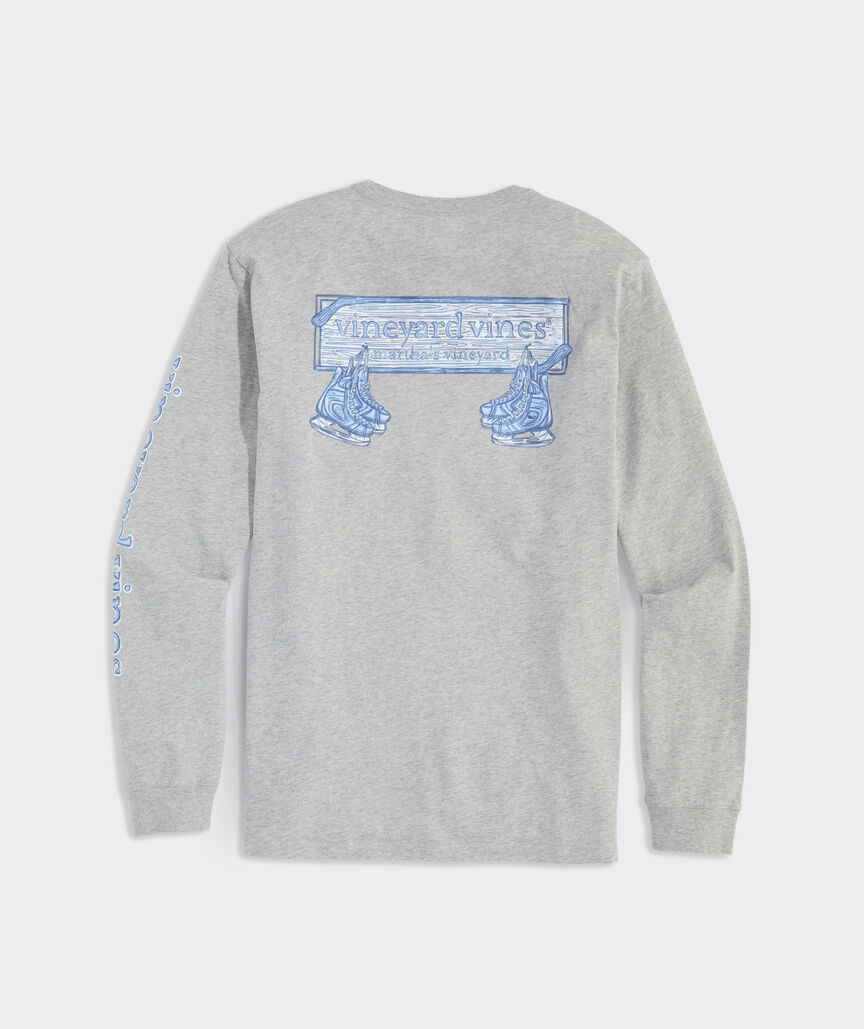 Hockey Skates Logo Box Long-Sleeve Tee