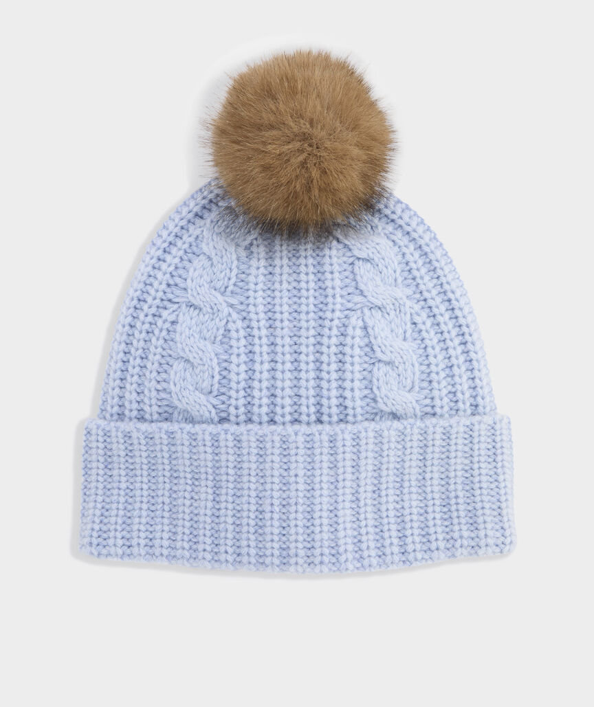 Cashmere Blend Pom Beanie