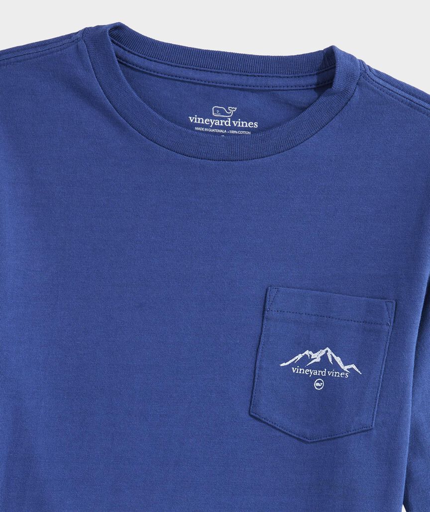 Boys' Winter Scene Logo Long-Sleeve Pocket Tee