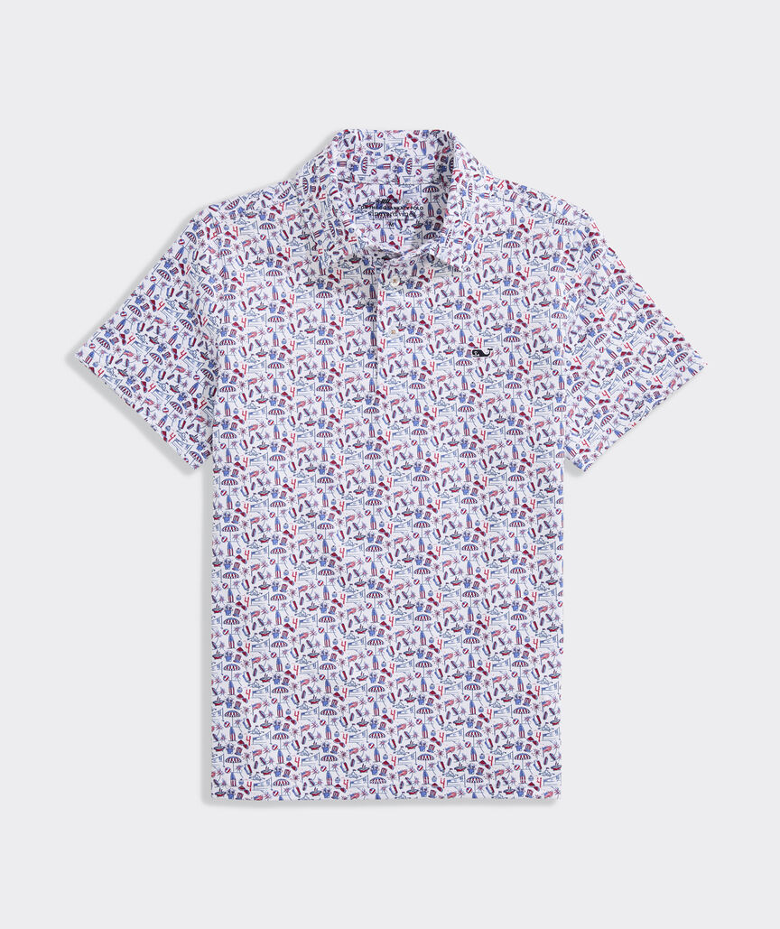 Boys' Performance Printed Sankaty Polo