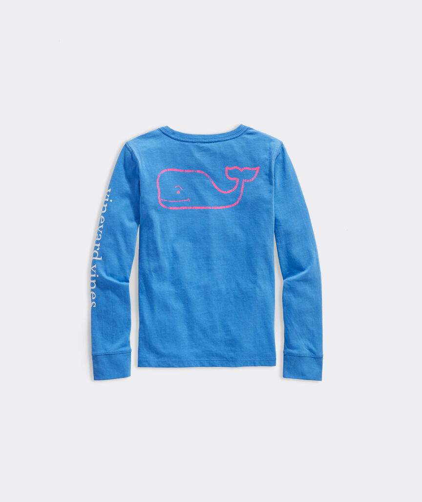 Girls' Long-Sleeve Glow In The Dark Pocket Tee