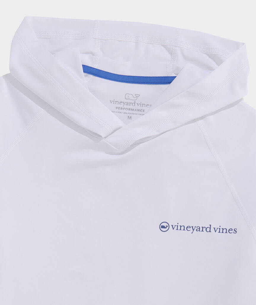 Performance Whale Dot Long-Sleeve Harbor Hoodie Tee