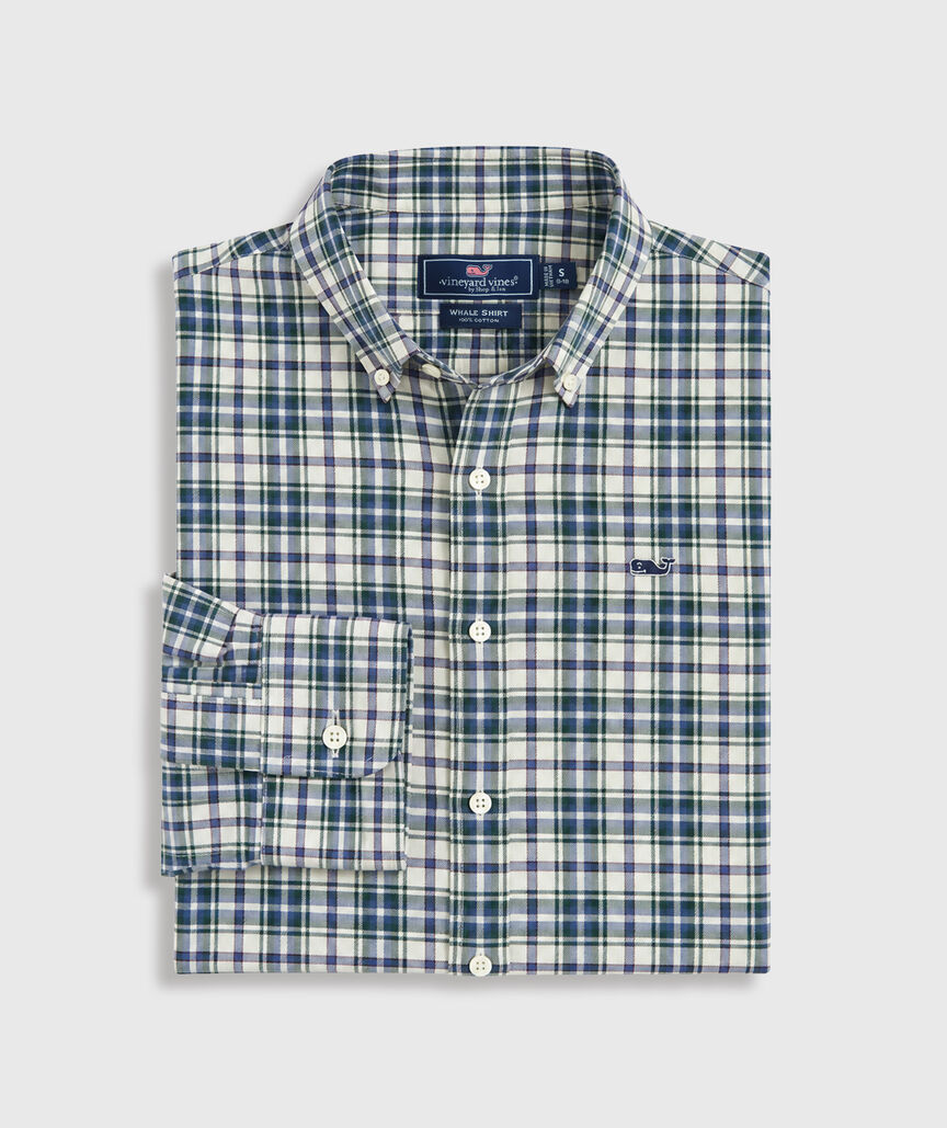 OUTLET Boys' Cotton Twill Plaid Shirt