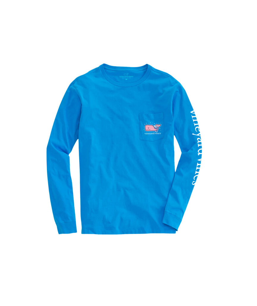 OUTLET Kids' Hanukkah Whale Long-Sleeve Pocket Tee