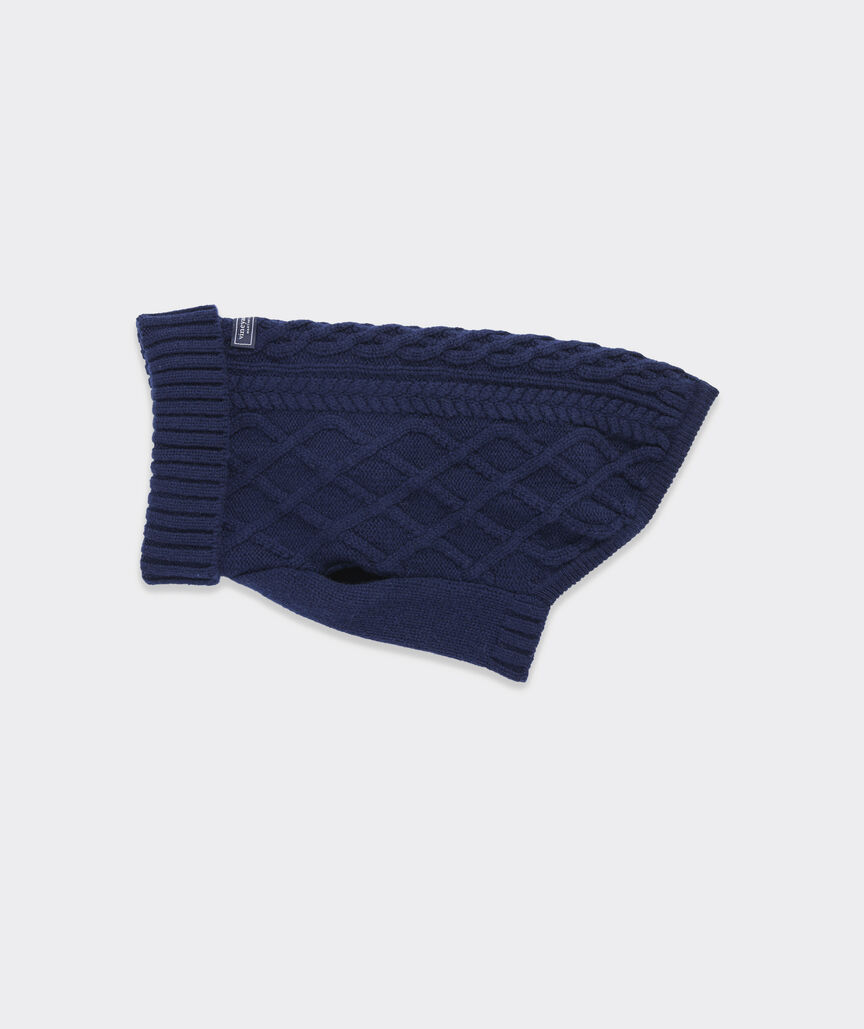 Pet Fisherman Cable Wool Sweater