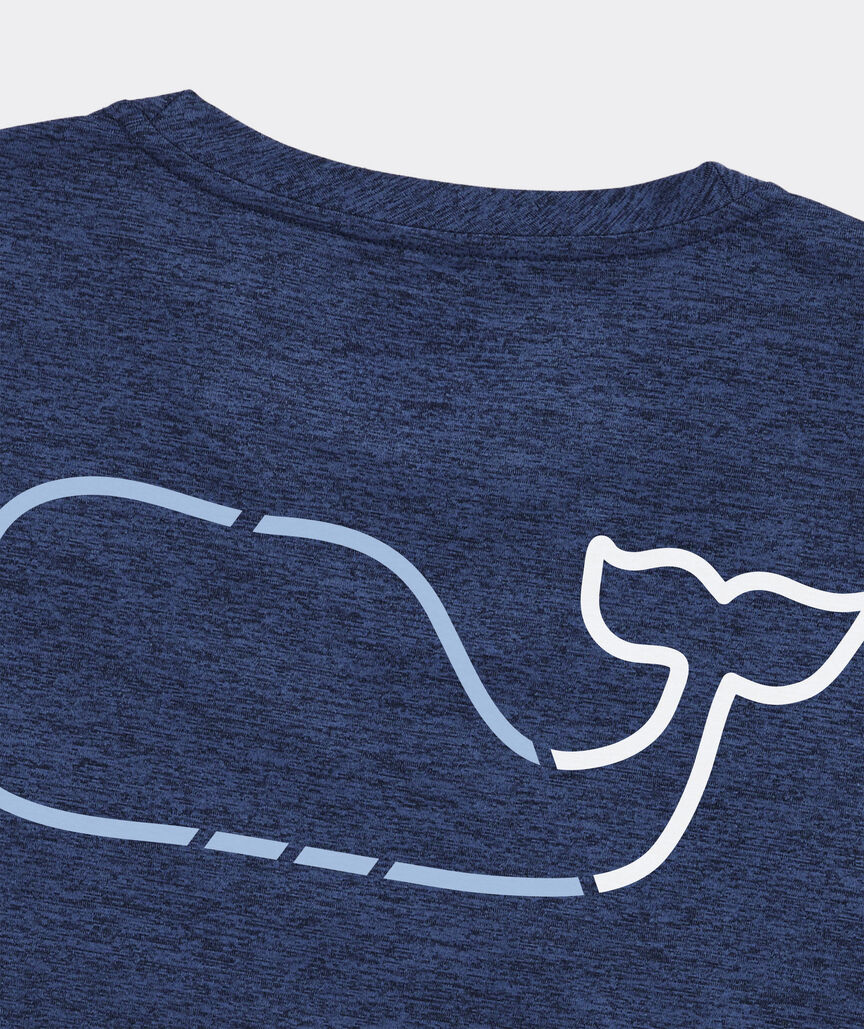 On-The-Go Whale Outline Short-Sleeve Harbor Performance Tee