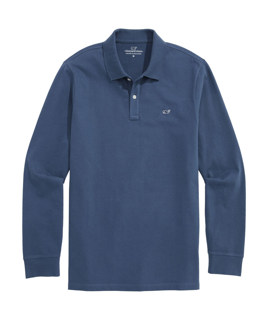 OUTLET Long-Sleeve Pique Polo