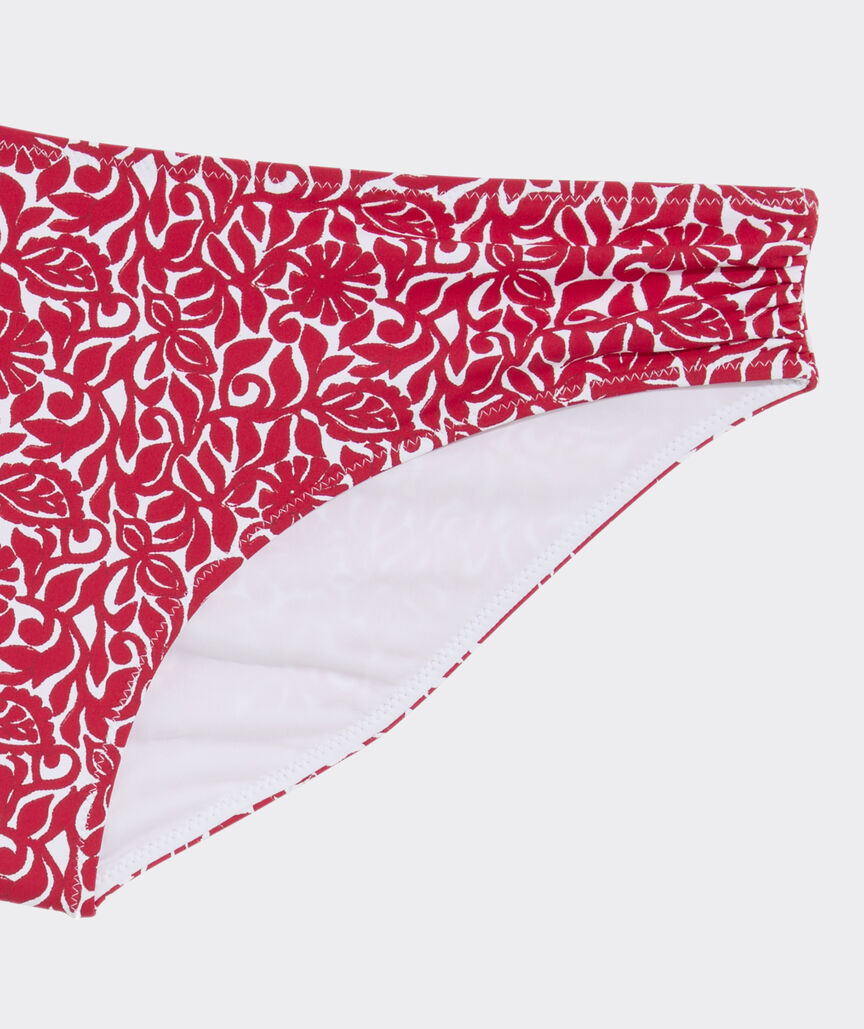 Ruched Low-Rise Bikini Bottom
