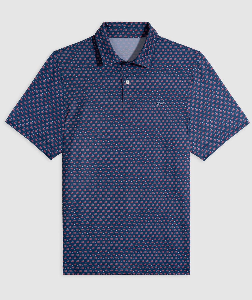 OUTLET Flag & Stars Performance Polo