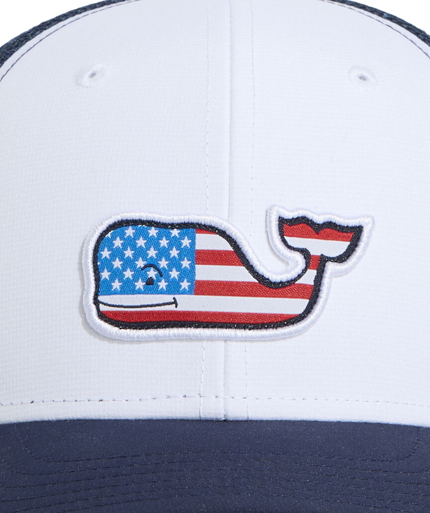 Boys' Oversized Americana Whale Patch Trucker Hat