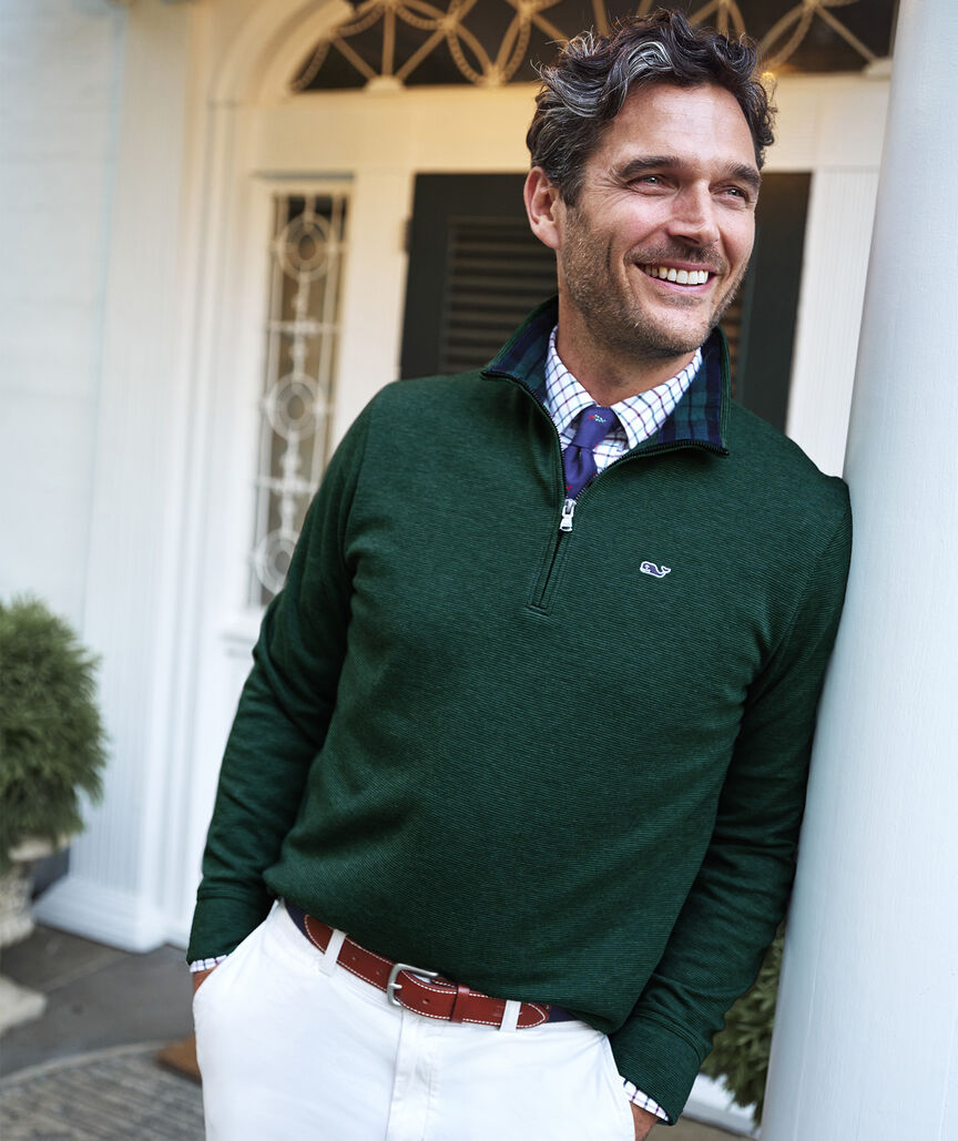 Plaid Collar Saltwater Quarter-Zip